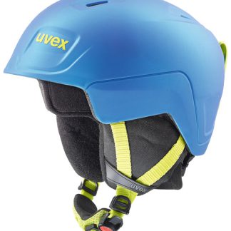 Uvex Manic Pro Skihelm Kinder - blue/lime